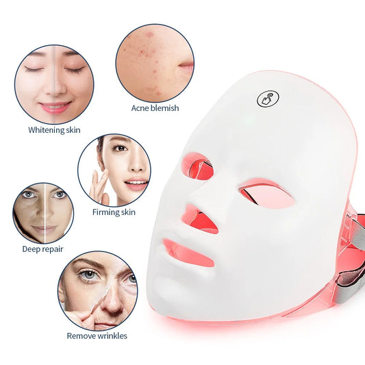 7-Color LED Therapy Facial Mask – Anti-Aging & Acne Treatment